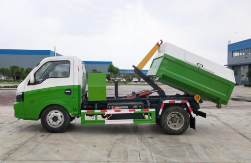 4.3T 5.3-Meter Single-Row Pure Electric Detachable Garbage Truck With Carriage